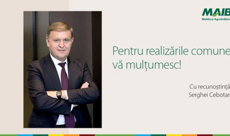 Președintele MAIB, Serghei Cebotari, își încheie activitatea